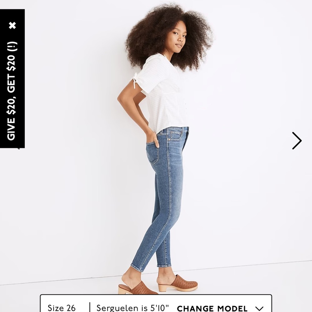 Madewell 10" high-rise skinny in bradfield